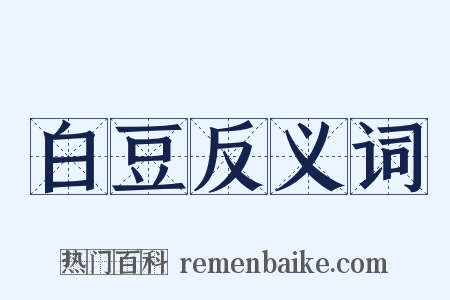 白豆反义词是什么意思的图片